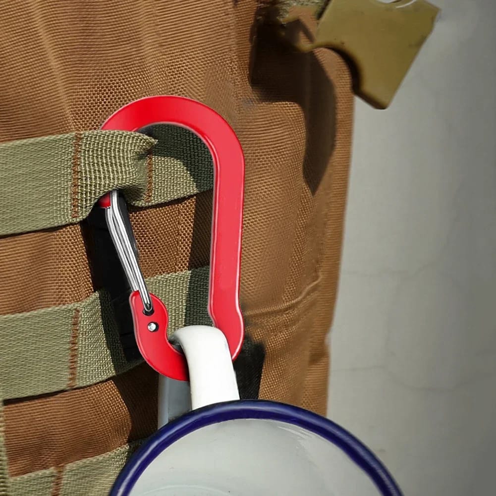6pcs Carabiner Clip Aluminum Alloy Keychain Lock Buckle Snap D-Ring Clip Outdoor Backpack Camping Multi Tool Fishing Hiking Hook 6pcs Carabiner Clip Aluminum Alloy Keychain Lock Buckle Snap D-Ring Clip Outdoor Backpack Camping Multi Tool Fishing Hiking Hook