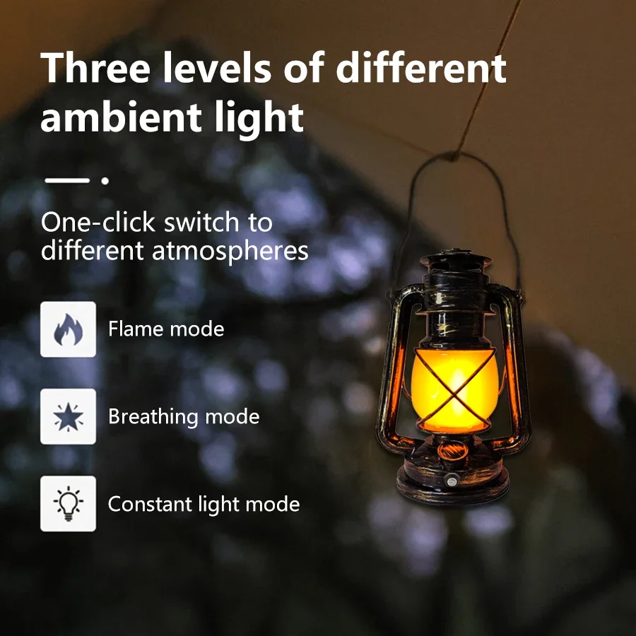Retro Portable LED Horse Lantern Lamp Rechargeable Hanging Camping Lights 3 Lighting Modes for Desktop Bar Resturant Decoration Retro Portable LED Horse Lantern Lamp Rechargeable Hanging Camping Lights 3 Lighting Modes for Desktop Bar Resturant Decoration