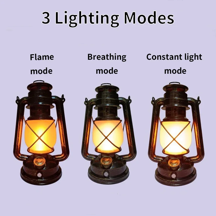 Retro Portable LED Horse Lantern Lamp Rechargeable Hanging Camping Lights 3 Lighting Modes for Desktop Bar Resturant Decoration Retro Portable LED Horse Lantern Lamp Rechargeable Hanging Camping Lights 3 Lighting Modes for Desktop Bar Resturant Decoration