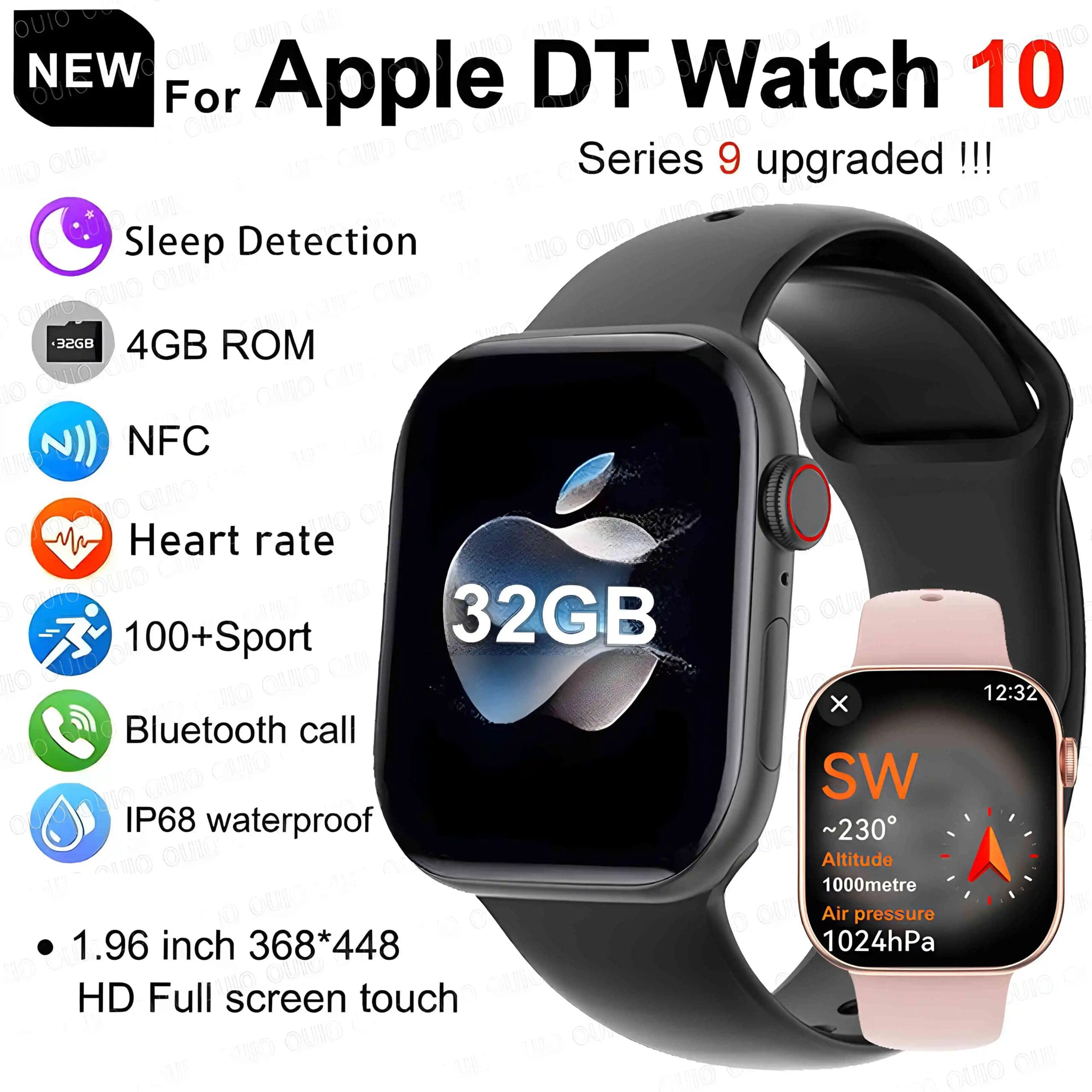 New For Apple DT Watch 10 GPS Smart Watch Men Women 3D Menu 16GB Large Memory TWS Headphones Video Playback NFC Smart Watch 2025 New For Apple DT Watch 10 GPS Smart Watch Men Women 3D Menu 16GB Large Memory TWS Headphones Video Playback NFC Smart Watch 2025